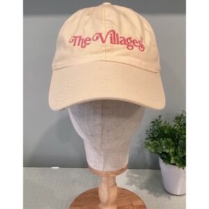 The Villages Florida Baseball Cap Hat Yellow Pink NWT - One Size
